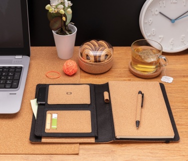 Logotrade promotional products photo of: Deluxe cork portfolio A5 with pen