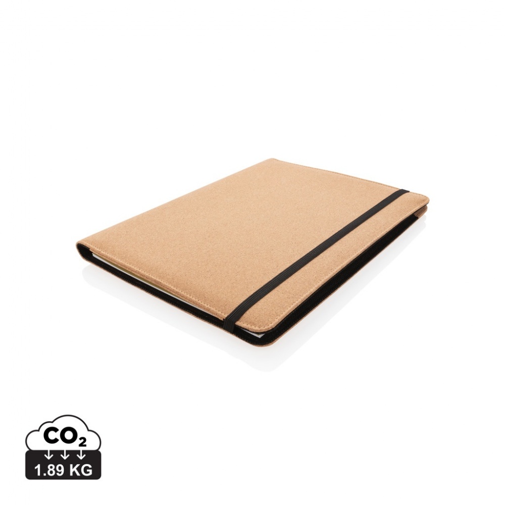 Logo trade promotional item photo of: Deluxe cork portfolio A4 with pen