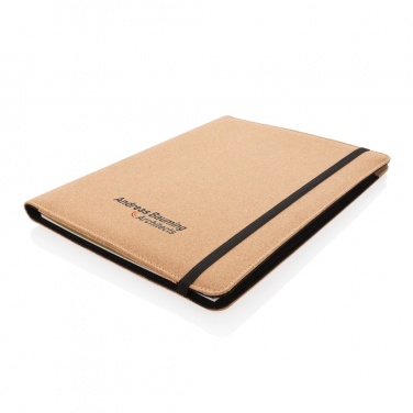 Logo trade promotional giveaways picture of: Deluxe cork portfolio A4 with pen