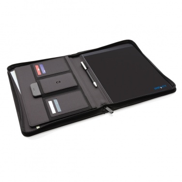 Logo trade promotional item photo of: Impact AWARE™ RPET A4 portfolio with zipper