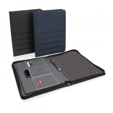 Logo trade promotional merchandise photo of: Impact AWARE™ RPET A4 portfolio with zipper