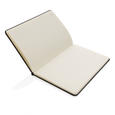 Logo trade advertising products image of: Deluxe hardcover PU notebook A5 with phone and pen holder