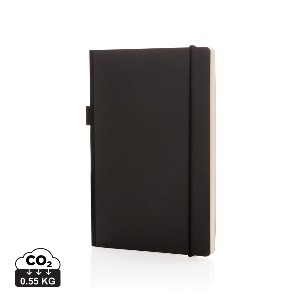 Logo trade promotional gift photo of: A5 deluxe kraft hardcover notebook