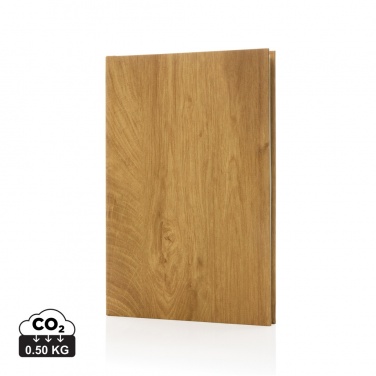 Logo trade corporate gift photo of: Kavana wood print A5 notebook