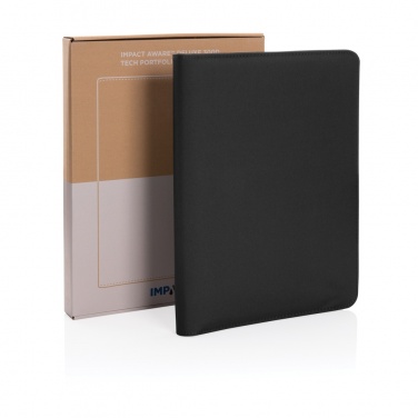 Logo trade promotional items image of: Impact Aware™ deluxe 300D tech portfolio with zipper