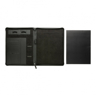 Logo trade corporate gifts picture of: Swiss Peak Heritage RCS rPU A4 portfolio with zipper