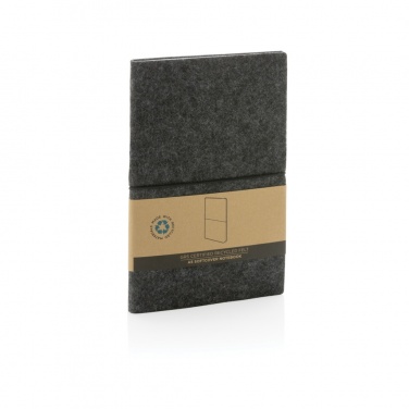 Logotrade promotional giveaway picture of: GRS certified recycled felt A5 softcover notebook