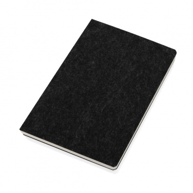 Logo trade promotional gifts image of: Phrase GRS certified recycled felt A5 notebook