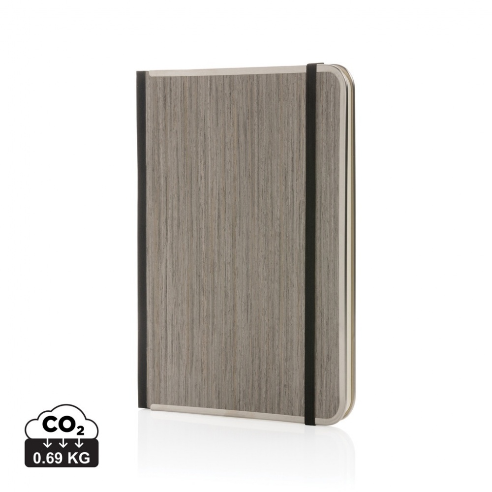 Logotrade advertising product image of: Treeline A5 wooden cover deluxe notebook