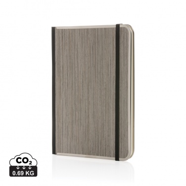 Logo trade promotional merchandise image of: Treeline A5 wooden cover deluxe notebook