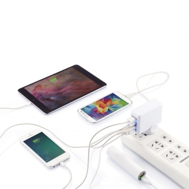 Logotrade promotional giveaway picture of: Travel plug with 4 USB ports