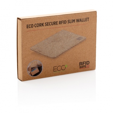 Logotrade promotional merchandise picture of: Cork secure RFID slim wallet