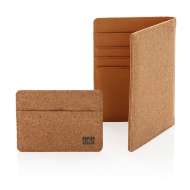 Logo trade promotional merchandise image of: Cork secure RFID slim wallet