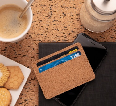 Logo trade promotional merchandise image of: Cork secure RFID slim wallet