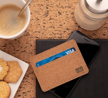 Logo trade corporate gift photo of: Cork secure RFID slim wallet