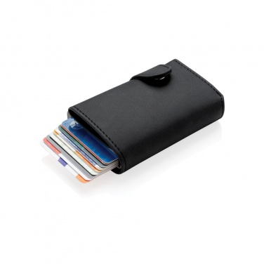 Logo trade corporate gifts image of: Standard aluminium RFID cardholder with PU wallet