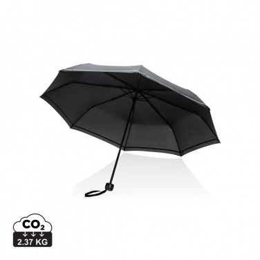 Logo trade promotional products image of: 20.5"Impact AWARE™ RPET 190T pongee mini reflective umbrella