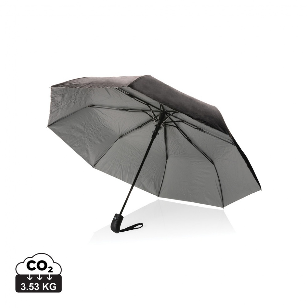 Logo trade promotional giveaway photo of: 21" Impact AWARE™ RPET 190T Pongee dual colour mini umbrella