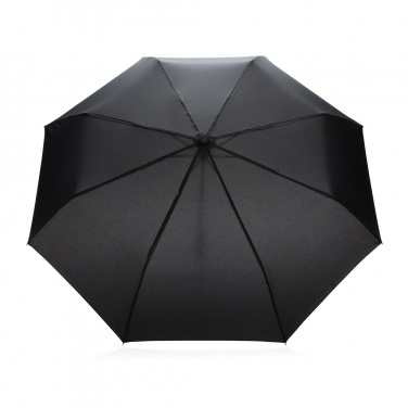 Logo trade corporate gifts image of: 20.5" Impact AWARE™ RPET 190T Pongee bamboo mini umbrella