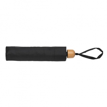 Logo trade promotional giveaway photo of: 20.5" Impact AWARE™ RPET 190T Pongee bamboo mini umbrella