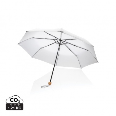 Logotrade promotional giveaways photo of: 20.5" Impact AWARE™ RPET 190T Pongee bamboo mini umbrella