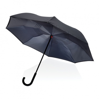 Logo trade promotional merchandise photo of: 23" Impact AWARE™ RPET 190T reversible umbrella