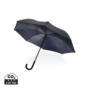 Logo trade promotional gifts image of: 23" Impact AWARE™ RPET 190T reversible umbrella