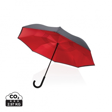 Logo trade promotional items image of: 23" Impact AWARE™ RPET 190T reversible umbrella