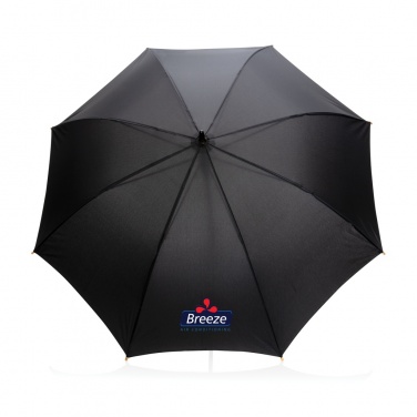 Logo trade promotional products image of: 23" Impact AWARE™ RPET 190T auto open bamboo umbrella