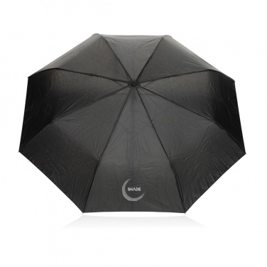 Logo trade promotional merchandise image of: Yara 21" AWARE™ RPET solid colour umbrella with carabiner