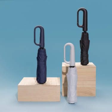Logotrade advertising products photo of: Yara 21" AWARE™ RPET solid colour umbrella with carabiner