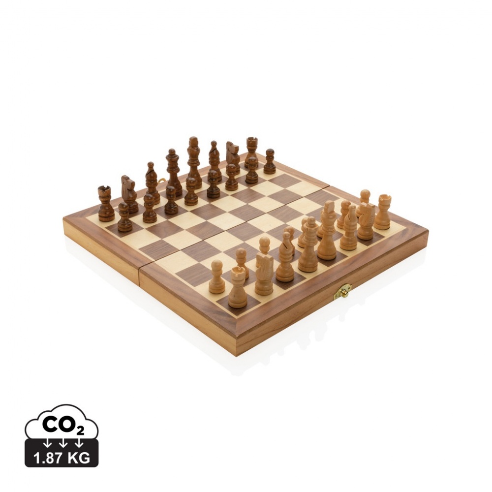 Logotrade promotional giveaways photo of: Luxury wooden foldable chess set