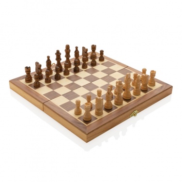 Logotrade promotional merchandise photo of: Luxury wooden foldable chess set