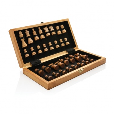 Logotrade promotional giveaways photo of: Luxury wooden foldable chess set