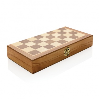 Logo trade promotional products picture of: Luxury wooden foldable chess set