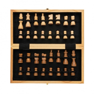 Logo trade promotional merchandise photo of: Luxury wooden foldable chess set