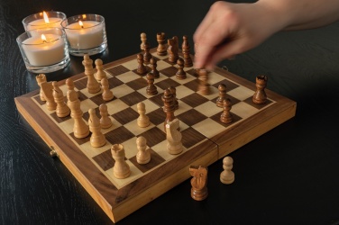 Logotrade promotional giveaways photo of: Luxury wooden foldable chess set