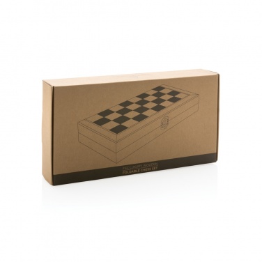 Logo trade promotional gift photo of: Luxury wooden foldable chess set