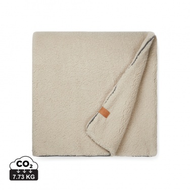 Logo trade promotional giveaways picture of: VINGA Maine GRS recycled double pile blanket