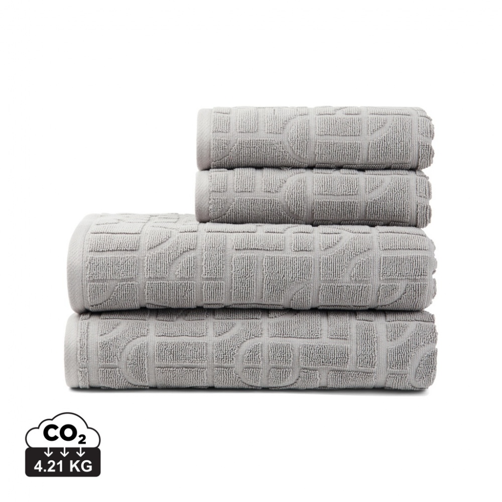 Logo trade promotional merchandise photo of: VINGA Verso OCS organic cotton towel, 4 pcs set