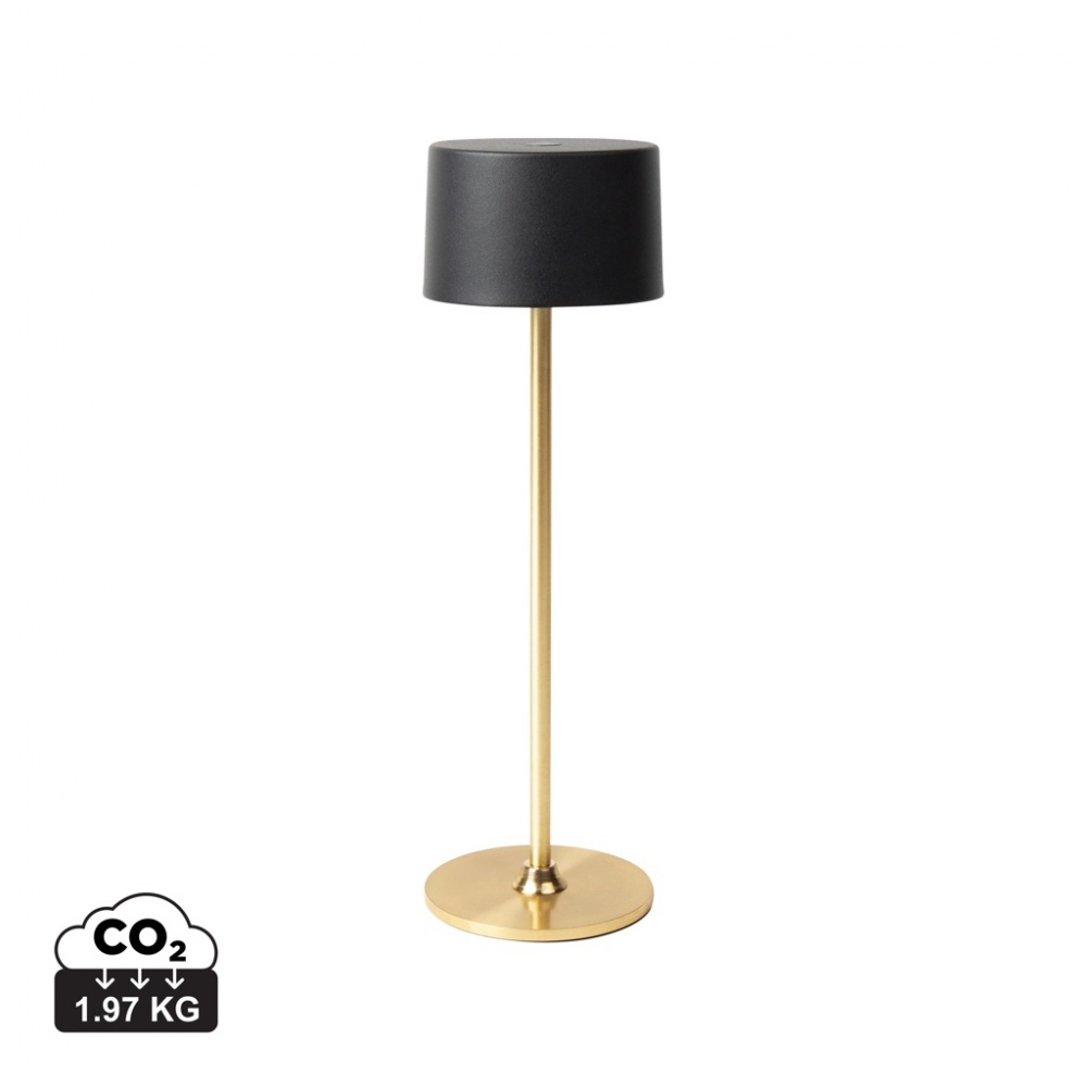 Logo trade corporate gifts picture of: VINGA Nauro RCS recycled ABS table lamp