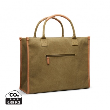 Logo trade promotional giveaway photo of: VINGA Bosler RCS recycled canvas office tote