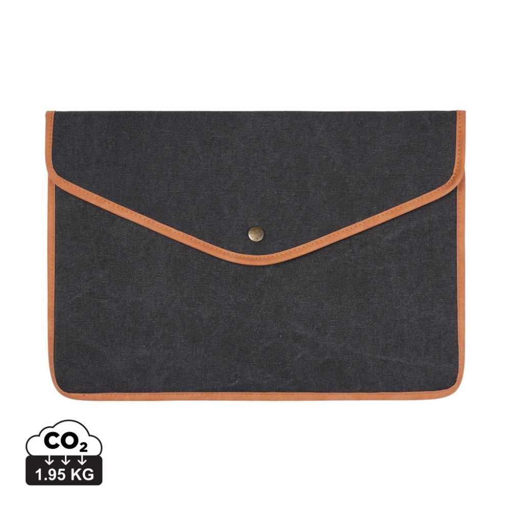 Logotrade promotional merchandise picture of: VINGA Bosler GRS recycled canvas 16" laptop sleeve