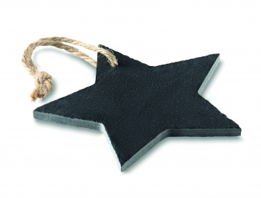 Logo trade advertising products image of: Slate xmas hanger star