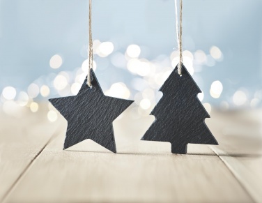 Logotrade promotional item picture of: Slate xmas hanger star