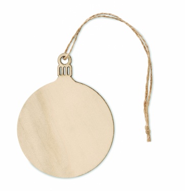 Logo trade promotional giveaways picture of: Wooden Tree bauble hanger