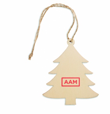 Logo trade promotional product photo of: Wooden Tree shaped hanger