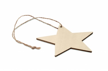 Logotrade promotional item image of: Wooden star shaped hanger