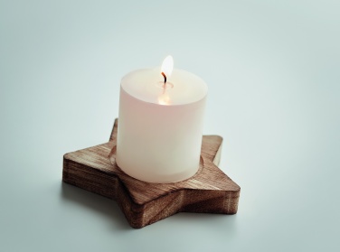 Logotrade promotional item image of: Candle on star wooden base