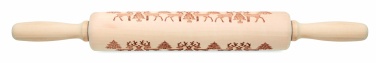 Logo trade business gift photo of: Christmas pastry wooden rolling